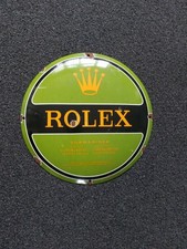 ROLEX Enamel Advertising Sign 12 Inch