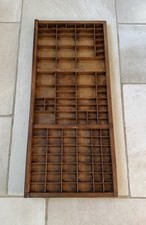 Restored Vintage Letterpress Printer's Tray Drawer Typecase Wall Display