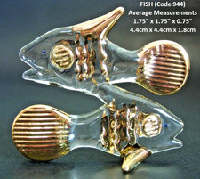 Miniature art glass fish - glass,