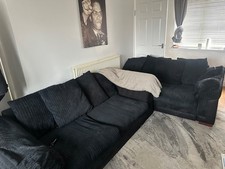 Dfs sofa black corner 