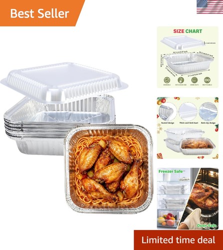 8x8 aluminum pans with clear - pans,