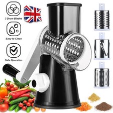 3-In-1 Rotary Food Slicer Chopper Cheese Grater Fruit Vegetable Shredder Cutter