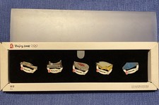 Beijing 2008 Olympic Pins Badges x 5 Stadium Set very rare unworn official