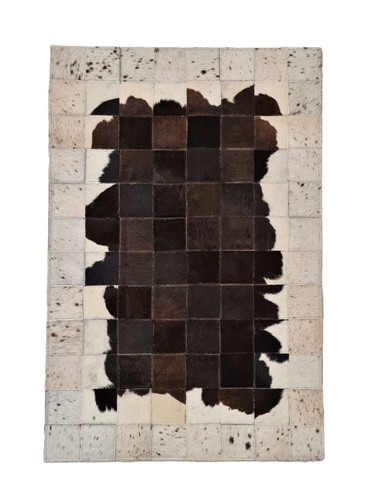 Handmade cowhide patchwork rug - patchwork,