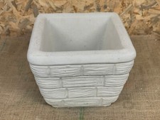 Garden brick planter sculpture Stone plant pot decor Concrete flower pot figure