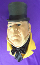 BOSSONS MICAWBER DICKENS DAVID COPPERFIELD CHALKWARE HEAD WALL HANGING MASK