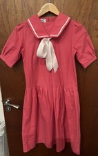 Laura Ashley rare original vintage  girl's bright pink sailor dress aged 11-12 