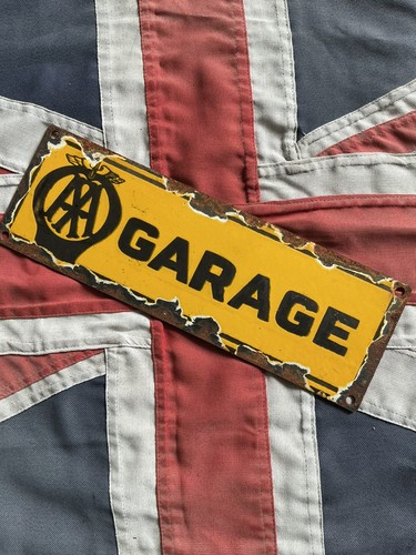 Garage enamel sign aa - garage,