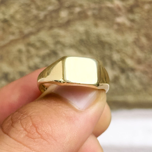 9ct gold signet ring size - ring,