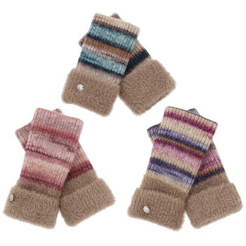 Knitted finger less gloves - finger-less,