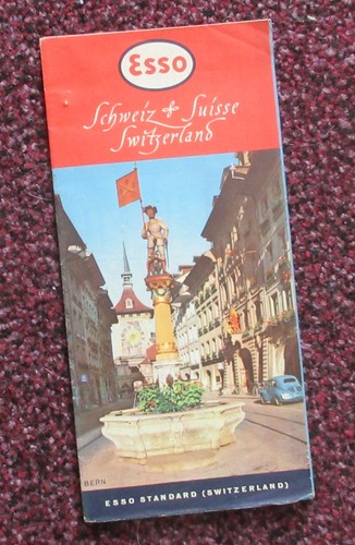 Esso map schweiz - map, suisse