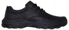 Skechers Mens Casual Shoes Relaxed Fit Knowlson Leland Leather Lace Up black UK