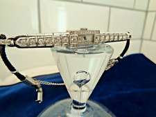platinum Art Deco Diamond Cocktail Watch c1930s 36x Diamonds Old Cut used