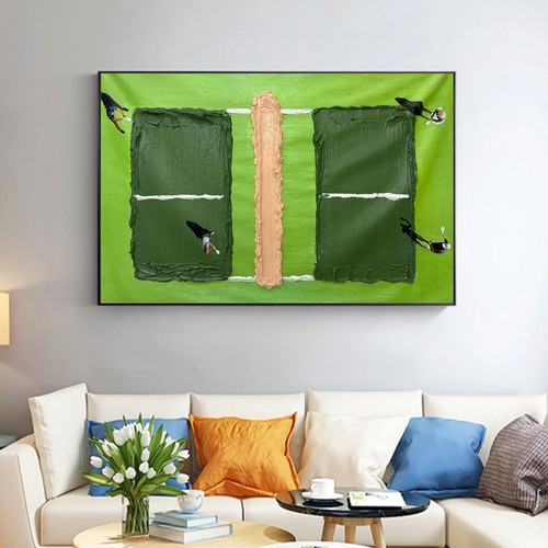 Handpainted play tennis oil - tennis,