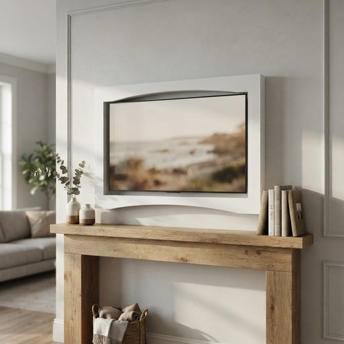 White narrow console table - white,
