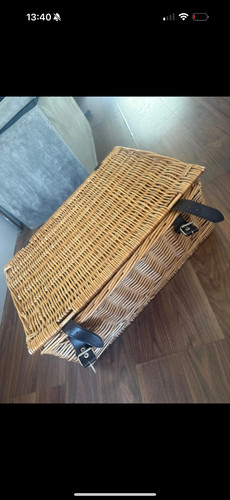 Wicker basket hamper - basket,