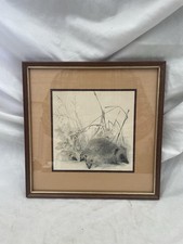 Hedgehog By Mads Stage Art Print Framed