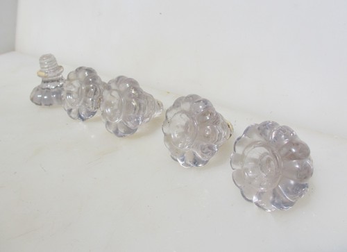 Victorian glass knobs drawer - glass,