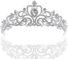 Tiara for Women Crystal Wedding Crown Girls Pageant Tiara Headband Princess