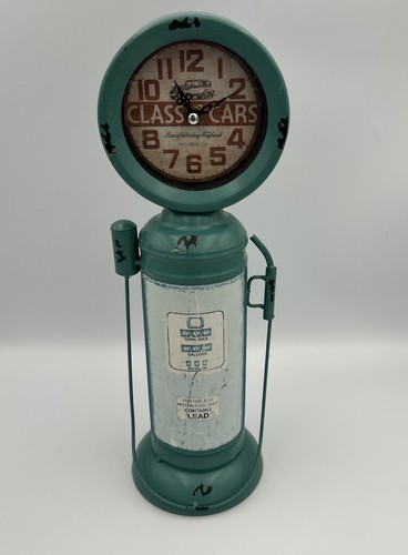 Retro petrol pump - retro, clock