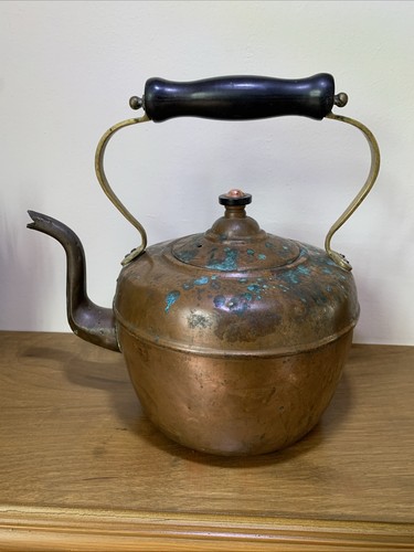 Antique copper kettle vintage - copper,