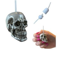 Small Silver Skull Light Pull