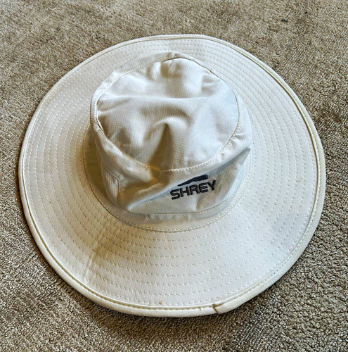 Shrey white cotton wide - cotton, brim