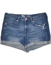MOSSIMO Womens Mid Rise Denim Shorts US 8 Medium W29 Blue Cotton AJ24