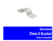 Galvanised hole bracket - galvanised, u