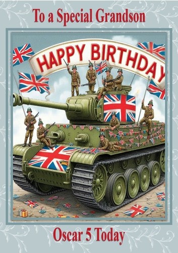Personalised birthday card - personalised,