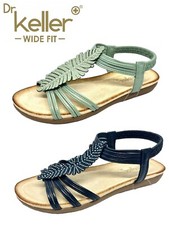 Dr Keller Diamante Sandals Ladies Wide E Fit Slingback Summer Dress Shoes Size