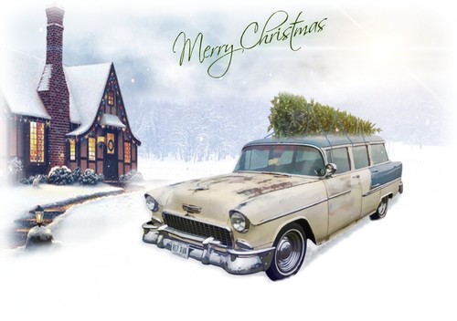 Christmas xmas card custom - christmas,
