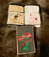 3x Vintage Lighters with various styles