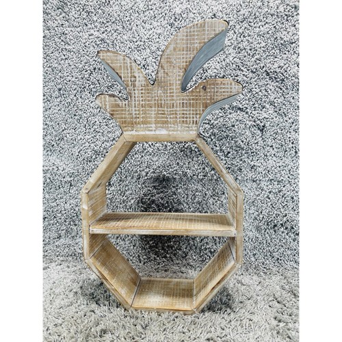 Metal rustic wooden pineapple - wooden,