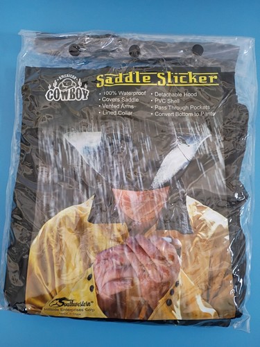 American cowboy saddle - cowboy, slicker