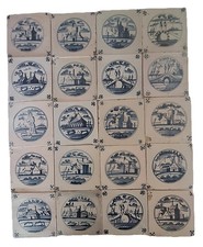 20 Vintage Delft Blue & White
