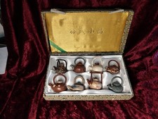 Set of 8 Miniature Yixing Teapots Boxed
