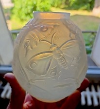 VERLYS butterfly vase opalescent glass Art Deco New Sabino Lalique Daum XXE 