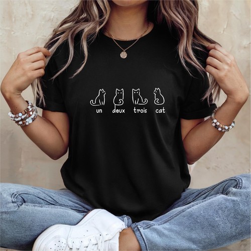 Deux trois cat shirt - un,