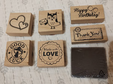 Set of 6 Wooden Block Stamps