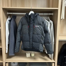 Berghaus Mens Sabber Down Puffer Jacket Black Grey Size XS Outdoor Winter Hooded