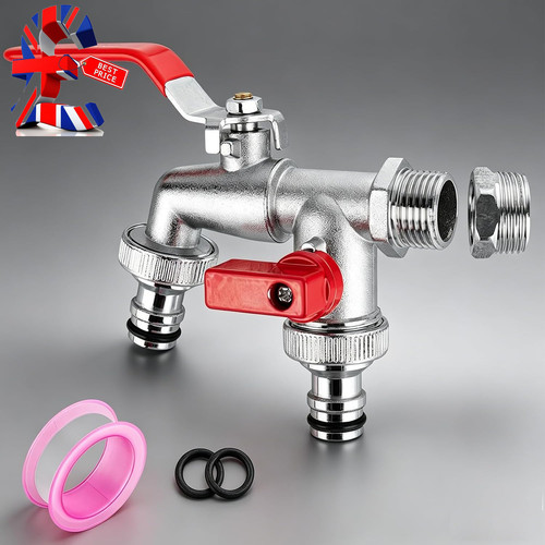 Brass double garden tap - double,