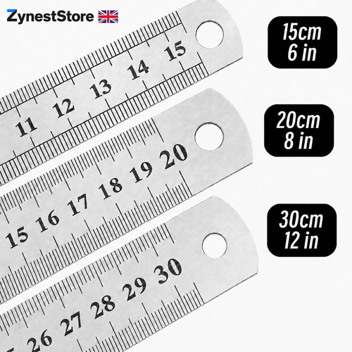Stainless steel metal ruler - stainless,