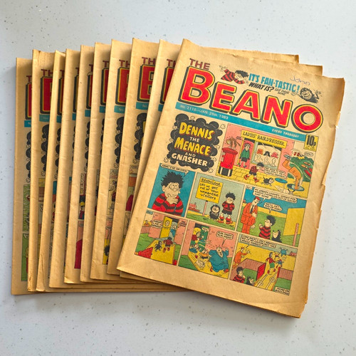 10x the beano comic - book, lot