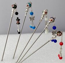 A Chinese Cloisonne Beads Tassel Hair stick, Hair Pin, Hair chopstick, 16cm Long