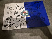 21 Signed On A 12x8 Blackburn