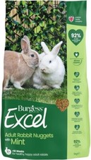 Burgess Excel Rabbit Food Nuggets with Mint For Adult Rabbit Feed 9kg 16+ Weeks