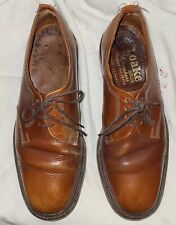 loake Tiverton  tan leather lace up derby brogue shoes vibram size 8.5