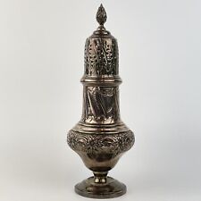 Large Antique Victorian Solid Silver Sugar Caster Lee & Wigfull 1899 23cm