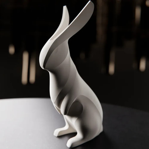 Minimalist rabbit sculpture - minimalist,